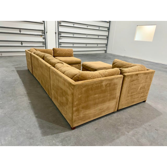 Tan 1970’s Bernhardt Modular Pit Sectional Sofa For Sale - Image 8 of 12