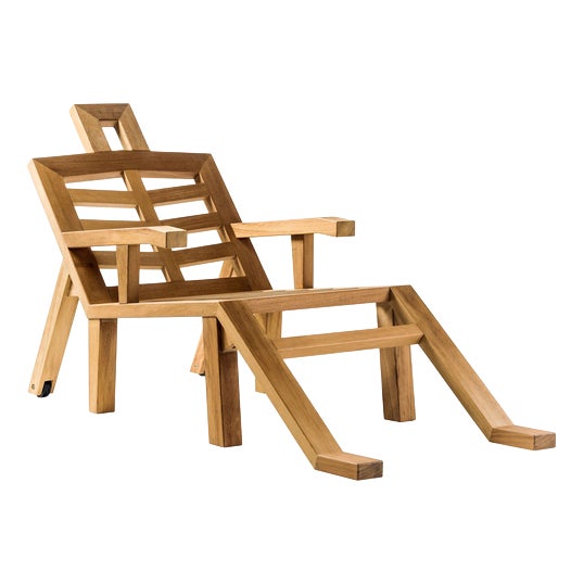 Portlligat Wood Sculpture Sunbed by Salvador Dali, 2019 For Sale