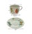 The Limoges Cup And Saucer Plate Set of 4 is a vintage French collection featuring a floral pattern hand painted on...