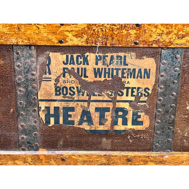 Brown C.A. Taylor Touring Trunk of John B. Cordaro, Paul Whiteman Orchestra Reed Player, C. 1930s For Sale - Image 8 of 11