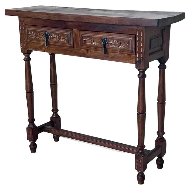 Early 20th Century Spanish Carved Console Table With Fluted Legs For Sale - Image 11 of 11