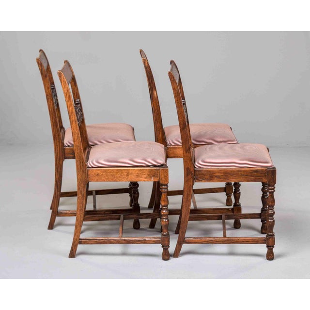 Wood Late 19th Century Victorian English Side Chairs - Set of Four For Sale - Image 7 of 12