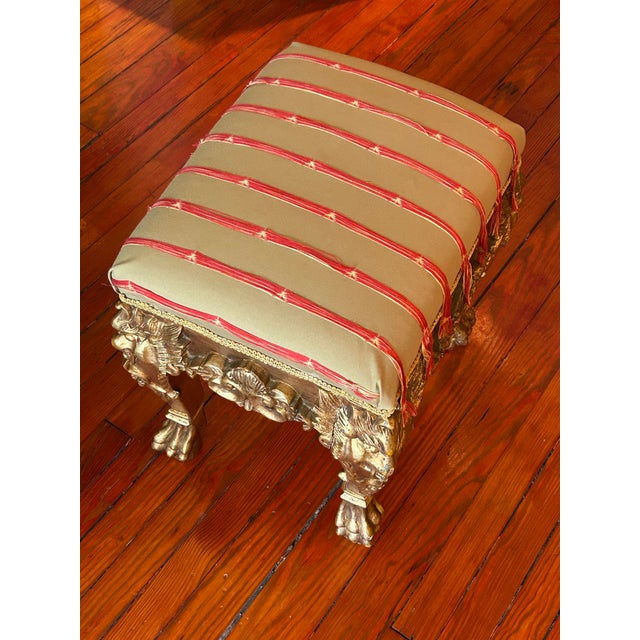 A charismatic ottoman to provide that exclamation point a living area, boudoir, dressing room, wherever. I left the gold...