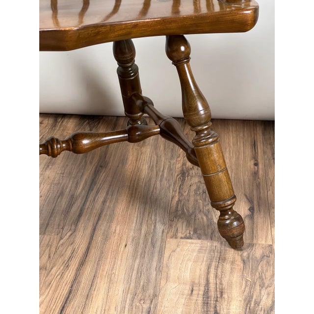 Pair Vintage Stickley Cherry High Back Windsor Chairs For Sale - Image 9 of 18