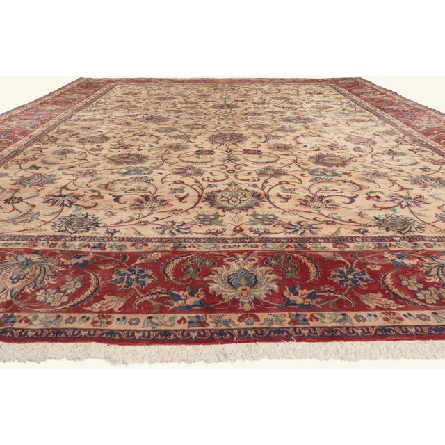 Neoclassical Vintage Persian Isfahan Rug, 13'00 X 19'00 For Sale - Image 3 of 10