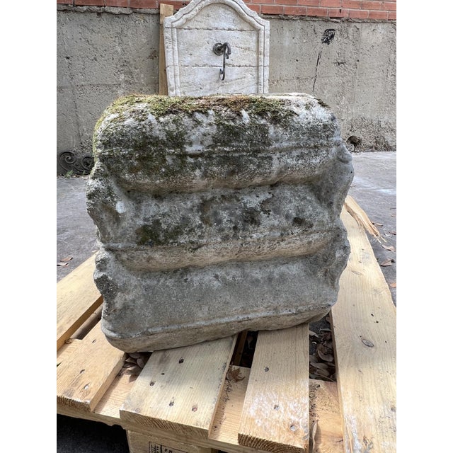 Pair of 1970s Cement Garden Pillow Stack Seats From France For Sale - Image 4 of 11