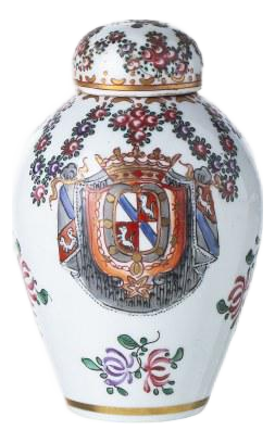 French Porcelain Pot with Lid