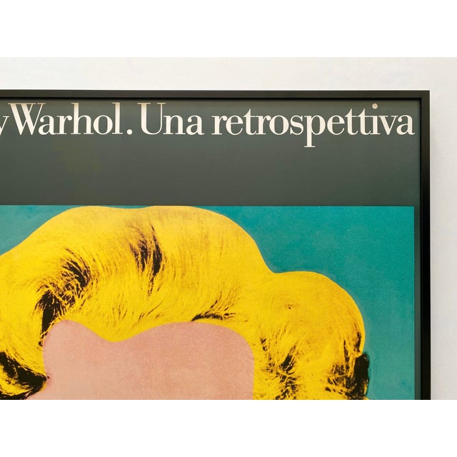 Andy Warhol Vintage 1990 Lithograph Print Large Framed Pop Art Italian Exhibition Poster " Marilyn " 1964 For Sale - Image 9 of 15