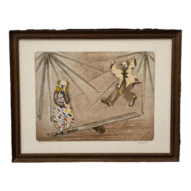 Emil Pelz, Clowns at the Circus Emil Pelz, 1988, Etching and Aquatint For Sale