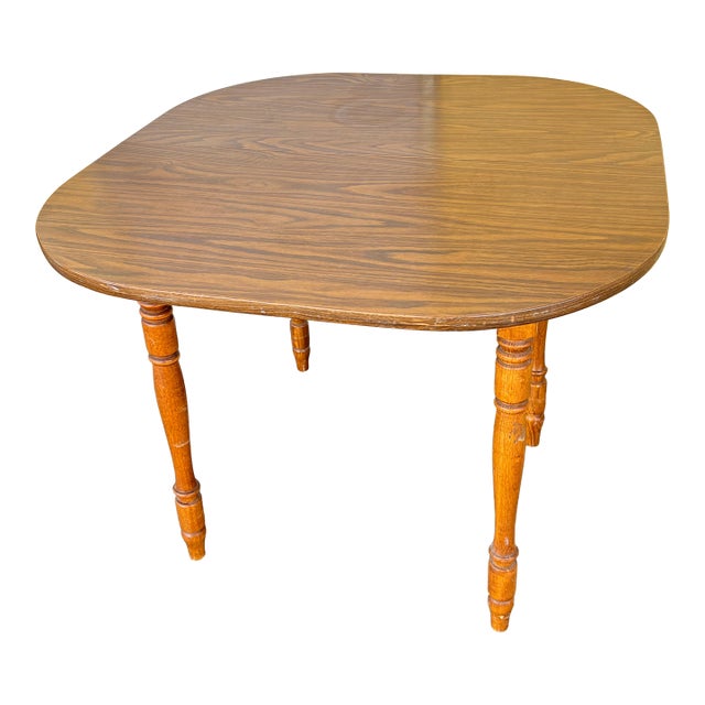 Vintage Mid Century Wood Dining Table For Sale