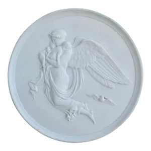 Royal Copenhagen Eneret Plaque Angel With Babies Vintage 1950-59