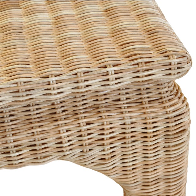 Wood Matthew Izzo Home - Guinevere Rattan Ming Style Rattan Coffee Table For Sale - Image 7 of 8