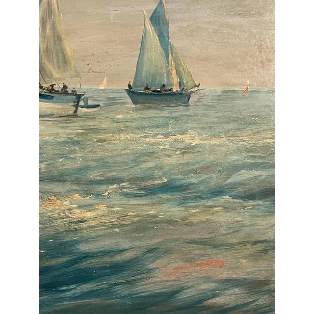 U. Montini, Marina, 1900s, Oil on Panel, Framed For Sale - Image 4 of 9