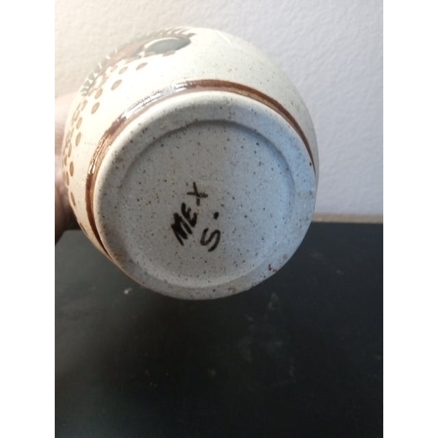 GORGEOUS Tonala Mexican Folk Art Pottery 8" Fluted Vase. Unglazed clay pottery with bunny motif. This stunning 8" fluted...