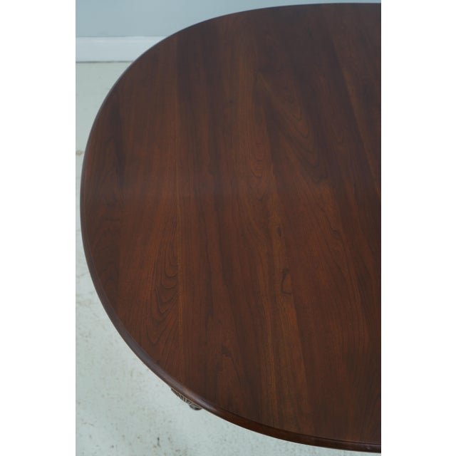 Stickley Queen Anne Cherry Dining Room Table W. 2 Leaves For Sale - Image 16 of 18