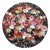 Festoon Flowers Vegan Leather Round Pebble Placemat, Set of 4 For Sale