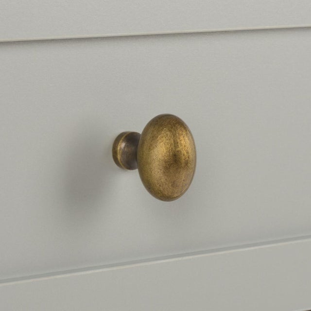 Early 21st Century Shafa Side Table in Light Grey / Brass For Sale - Image 5 of 10