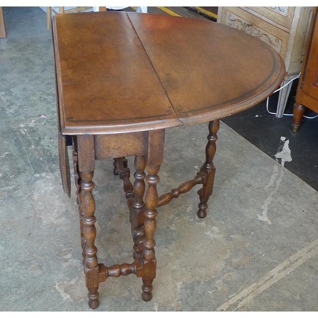English 19th Century Gate Leg Oval Drop Leaf Small Oval Dining Table With Turned Legs Chairish