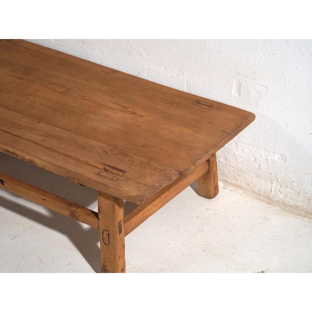 Brown Vintage Pine Low Table, 1930 For Sale - Image 8 of 10