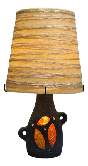 Accolay, Ceramic, Stained Glass, Spun Resin, Table Lamp, France, 1960s
