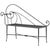 Metal New Black Wrought Iron Bench or Chaise With One Arm and Back For Sale - Image 7 of 7