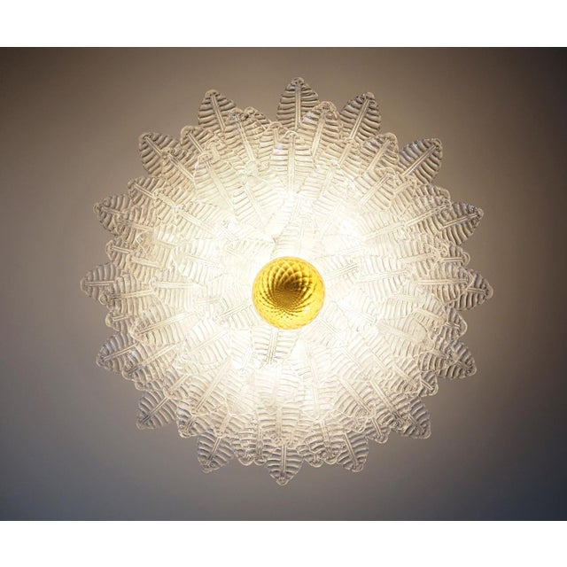 Large Murano Glass Chandelier with 100 Clear Felci Glasses, 1990s For Sale - Image 11 of 18