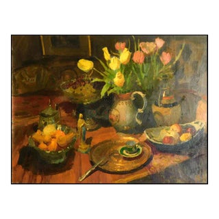 2004 "Untitled" Igor Nevsky Still Life Original Oil Painting on Canvas For Sale