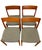 Brown 1970s Set of 4 Mid Century Modern Dining Chairs With Sculpted Wood Frames and Upholstered Seats For Sale - Image 8 of 10