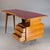 Wood Vintage Teak Desk with Amaranth Glass, 1950s For Sale - Image 7 of 10