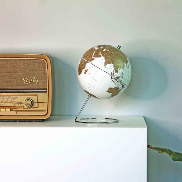 Contemporary Cosmo Globe in White by Zoffoli Mappamondi For Sale - Image 3 of 6