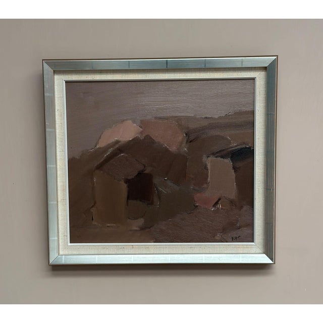 Rolf Magnusson, Muted Landscape, 1950s, Oil on Canvas, Framed For Sale - Image 8 of 18