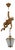 German Carved Linden Wood Mountaineer with Brass Lantern, 1950s For Sale