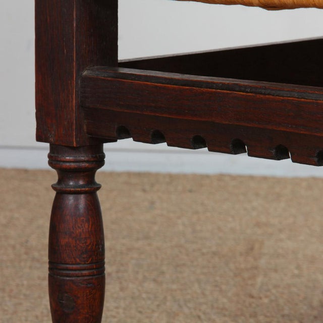 Straw-Seated Chairs in Oak, 1950, Set of 4 For Sale - Image 4 of 10