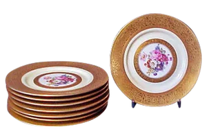 Gilt Bavarian Chargers - Set of 8