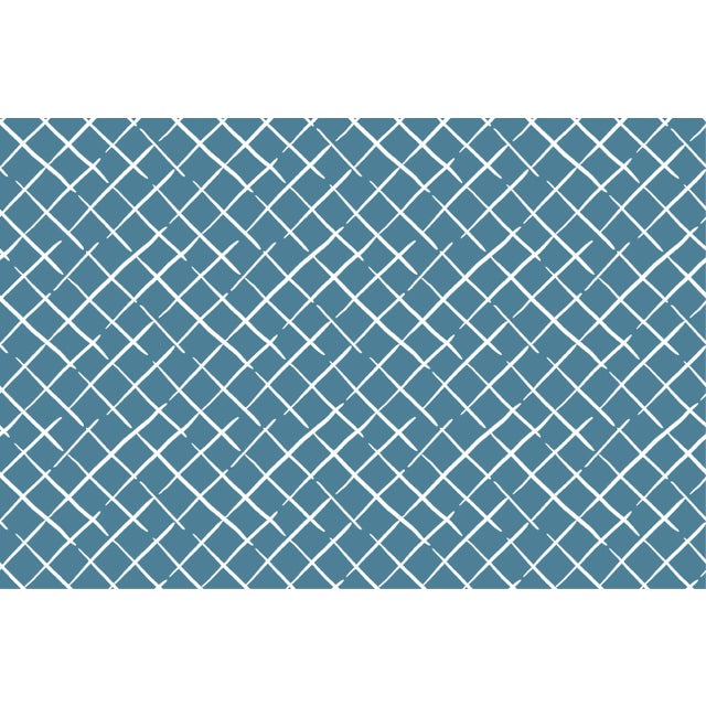 Bahama Court Pool Blue Fabric Sample For Sale