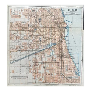 1909 Chicago Antique Map