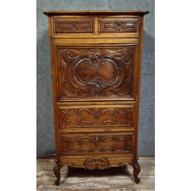 Antique Secretaire in Walnut, 1800s For Sale - Image 15 of 15