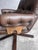 Vintage Scandinavian Leather Swivel Lounge Chair, 1970s For Sale - Image 3 of 8