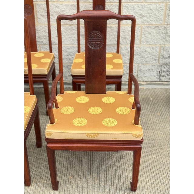 Mid 20th Century Mid 20th Century Anglo-Chinese Dining Chairs With Cushions - Set of 6 For Sale - Image 5 of 12