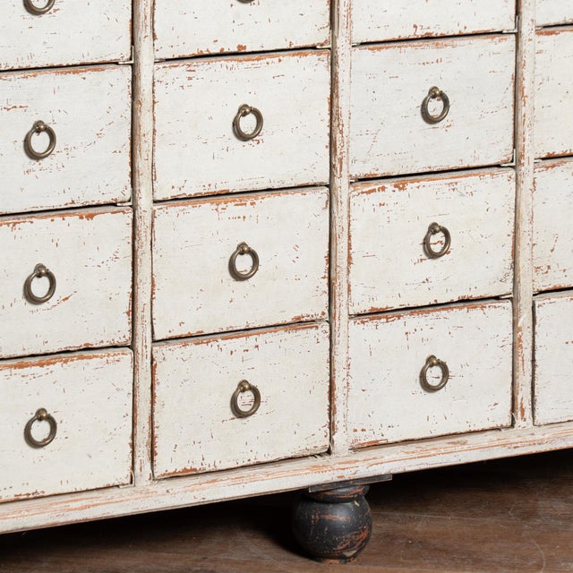 Late 19th Century 19th Century Swedish Pine 24 Drawer Apothecary Counter Kitchen Island For Sale - Image 5 of 13
