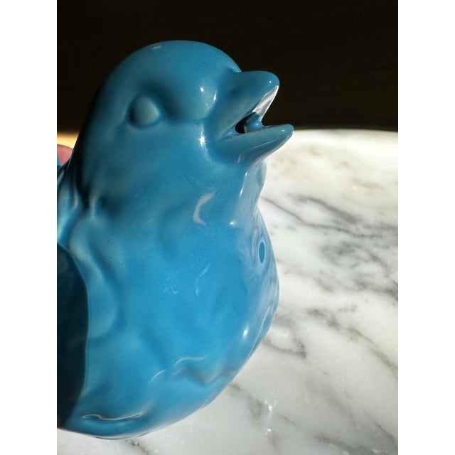 Ceramic Late 20th Century Blue Bird Ceramic Creamer For Sale - Image 7 of 7