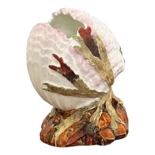 Antique Victorian Porcelain Clam Vase, 1860 For Sale
