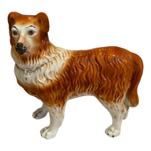 Early 19th Century Antique Victorian Staffordshire Collie Figurine