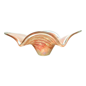 Mid-Century Pink Murano Style Glass Bowl