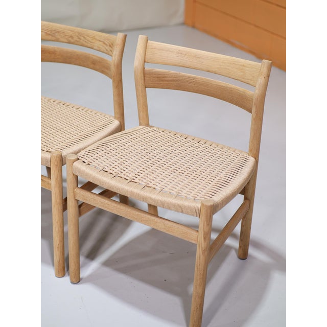 Vintage Danish BM1 Dining Chairs in Oak and Papercord by Børge Mogensen for C.M. Madsen, 1960s, Set of 6 For Sale - Image 10 of 18