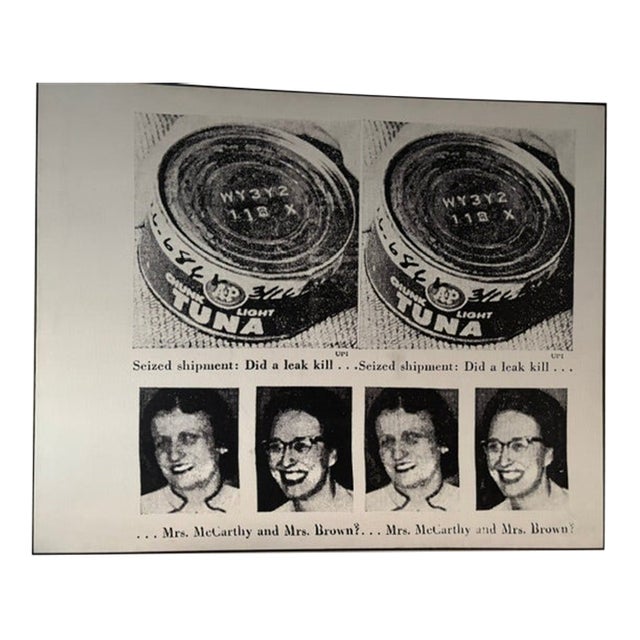 Louis Waldon Signed "Tunafish Disaster" Silkscreen on Canvas – Andy Warhol Factory Superstar For Sale