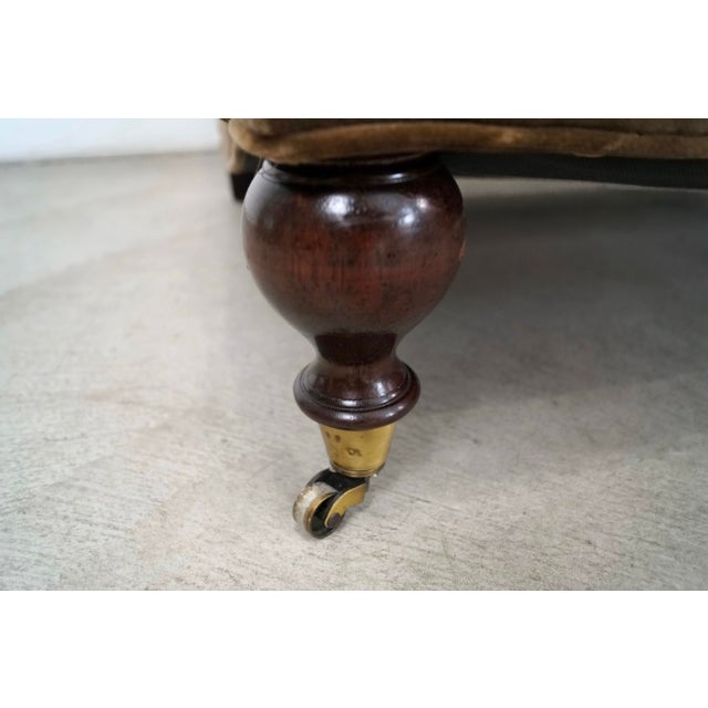 Hollywood Regency George Smith Style English Roll-Arm Loveseat For Sale - Image 11 of 12