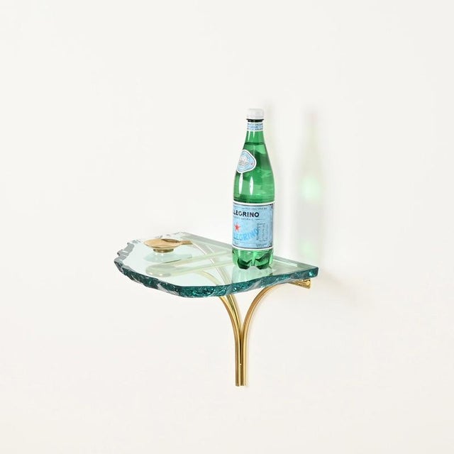 Nightstands in Turquoise Glass by Max Ingrand for Fontana Arte, Italy, 1960s, Set of 2 For Sale - Image 6 of 18