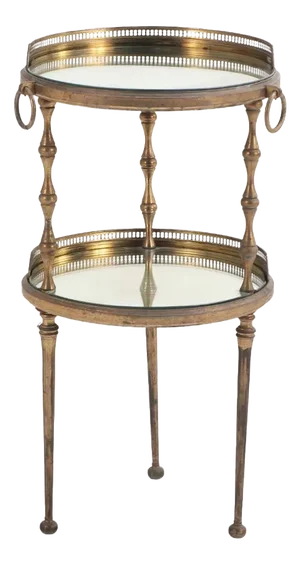 A French Bronze and Glass Petite Drinks Table, in the Manner of Andre Arbus, C. 1950.