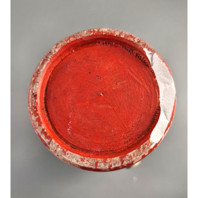Red Tall Japanese Sumida River Vase by Inoue Ryōsai, 1890s For Sale - Image 8 of 13